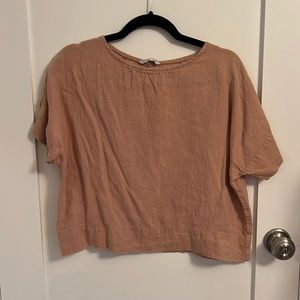 Linenfox Mona Top in dusty pink